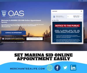 Set MARINA SID Online Appointment easily .